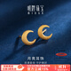 明牌珠寶足金時(shí)尚黃金月亮心悅耳釘耳飾送禮女AFH0060工費70 足金 約0.80克