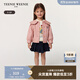 Teenie Weenie Kids小熊童裝25年款新款女寶寶甜美風(fēng)娃娃領(lǐng)薄外套 粉色 120 cm