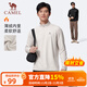 駱駝（CAMEL）薄絨長(zhǎng)袖T恤男跑步健身立領(lǐng)運(yùn)動(dòng)上衣 J15CA9L3022 橡木灰 L