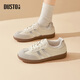 dusto大東德訓鞋女鞋秋季新款休閑平底低跟系帶圓頭Q0800 銀色 37