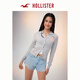 HOLLISTER25秋冬甜美費爾島外搭針織開(kāi)衫外套女裝350-5066 淺麻灰色 XS (160/80A)