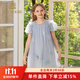 常春藤常春藤兒童裝女童2024年夏季新款  柔軟親膚花朵雙層網(wǎng)紗裙連衣裙 水藍(lán)色（建議搭配吊帶襯裙下單） 120cm