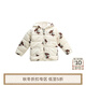 white wheat兒童2025冬季新款棉服女寶寶卡通連帽外套男孩防風(fēng)棉衣 米白 90cm 均碼