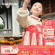 巴拉巴拉童裝女童漢服秋冬款2024新中式新年刺繡兒童連衣裙子208424111002