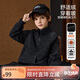 ASK JUNIOR搖粒絨半開(kāi)拉鏈男童衛衣冬加厚保暖兒童外套 深灰色 120 