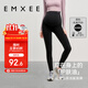 嫚熙（EMXEE）孕婦加厚打底褲秋季新款孕期瑜伽褲孕婦褲托腹褲提臀褲孕婦裝黑色