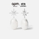 APM Monaco[楊紫同款]六芒星銀耳釘巴洛克珍珠耳墜氣質(zhì)禮物 巴洛克珍珠耳環(huán)