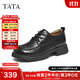 他她（TATA）2025秋商場(chǎng)同款英倫風(fēng)小皮鞋女牛津鞋新款CWK04CM5 黑色 37