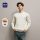 HLA海瀾之家長(cháng)袖針織衫男25套頭舒適圓領(lǐng)加絨毛衣男冬季
