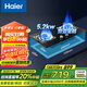 海爾（Haier）燃氣灶鋼化玻璃面板一級能效 家用大火力臺嵌兩用煤氣灶雙灶 熄火保護 5.2KW雙邊定時(shí)灶 Q2BE51【天然氣】