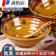 招財進(jìn)寶密胺面碗商用麻辣燙大碗餐廳餐具塑料拉面湯碗面館專(zhuān)用碗 7英寸[+勺筷]