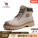 駱駝（CAMEL）【王俊凱同款】馬丁靴男秋冬2025新款大黃靴女戶外工裝靴登山鞋子 GE122W7757T 山沙/咖（男款） 42