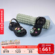 卡駱馳（CROCS）檀健次同款復古洞洞鞋女鞋厚底老爹鞋小鯨魚(yú)洞洞鞋206302 黑色-001(含智必星) 36 /37(230mm)
