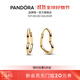 潘多拉（PANDORA）不對稱(chēng)心形耳環(huán)金色現代摩登愛(ài)心設計極簡(jiǎn)生日禮物送女友 1 均碼
