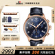 天梭（TISSOT）【官方授權店】速馳系列三眼六針計時(shí)石英男表運動(dòng)時(shí)尚瑞士手表 藍盤(pán)藍色皮帶T116.617.36.042.00