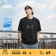 森馬（Semir）短袖T恤男裝熊貓國風(fēng)印花刺繡2025夏季新款涼感t寬松潮流上衣 黑色90001 M