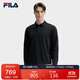 FILA 斐樂(lè )官方男子針織長(cháng)袖POLO衫2025商務(wù)休閑基礎上衣