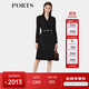 PORTS寶姿女裝秋季新款優(yōu)雅商務(wù)風造型百褶袖拼接收腰連 黑色 M (6)