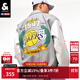 杰克·瓊斯（JACK&JONES）衣服男裝PU外套男NBA聯(lián)名湖人隊翻領(lǐng)重磅刺繡夾克外套高級感痞帥 E51灰色 常規 E51灰色 S 170