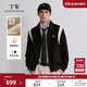 Teenie Weenie小熊男裝簡(jiǎn)約休閑毛呢外套冬季棒球服美式大衣 黑色 XL 180