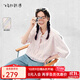 飛鳥(niǎo)和新酒粉條紋翻領(lǐng)襯衫女2025夏季新款短款休閑顯瘦氣質(zhì)上衣 條紋淺粉紅HND01 M