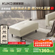 顧家家居（KUKA）意式頭層牛皮沙發(fā)客廳組合百搭沙發(fā)凳通用腳踏腳凳【柔空白】凳