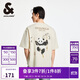 杰克·瓊斯（JACK&JONES） 百搭潮流胸前肌理感膠印背后熊貓圖案T恤短袖上衣男裝225201093