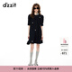 DZZIT【明星同款】地素連衣裙夏季泡泡瑪特娃娃裙女 黑色 S