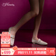 73Hours【倪妮同款】女鞋奶酪包春秋新款一腳蹬平底單鞋通勤樂(lè )福鞋女 米白 38