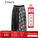 PORTS寶姿春夏新品半身裙百褶裙LM8S028MPT031 黑色印花 M (6)