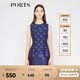 PORTS寶姿  新品女裝甜美無袖圓領(lǐng)波點(diǎn)連衣裙SA8D084FFQ044 藏青底藍(lán)點(diǎn) M (6)