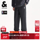 杰克·瓊斯（JACK&JONES）【NBA聯(lián)名】25年男裝秋季新款衛(wèi)褲男寬松束腳休閑排扣運(yùn)動(dòng)長褲子 E44黑砂色 常規(guī) 36 185