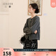 三彩【蝶舞芳菲】2025冬季新款新中式毛衣蝴蝶盤(pán)扣針織開(kāi)衫寬松女 深邃灰 M 160/84A