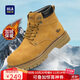海瀾之家HLA情侶靴復(fù)古潮流大黃靴男百搭馬丁靴子男 T249 土黃色(加絨) 42