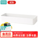 NITORI宜得利家居 日式簡(jiǎn)約塑料家用廚房用品收納整理托盤(pán)白色WHNBRANC L
