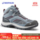 迪卡儂（DECATHLON）鞋男女登山鞋戶(hù)外防水防滑春秋高幫靴QUS MH100-NEW 女款中幫-松灰色 38