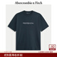 Abercrombie & Fitch男裝25秋新款美式復古棉質(zhì)寬松LOGO圓領(lǐng)短袖T恤175-5430 藏青色 M (180/100A)