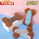 接運貓創(chuàng  )意肉骨頭狗狗貓咪玩具 毛絨雙色發(fā)聲模仿骨頭磨牙耐咬寵物玩具 米色毛絨骨頭