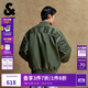 杰克·瓊斯（JACK&JONES）25年男裝秋冬潮酷飛行員夾克男短款棉服寬松棒球服棉衣外套男士 E03草綠 XL 185