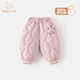 班喜迪兒童羽絨褲冬裝新款女童寶寶嬰兒白鴨絨褲子冬季兒童外穿棉褲童裝 粉色 100 充絨量：31g