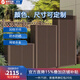 全鋁合金格柵收納柜防雨防曬庭院工具柜陽(yáng)臺花園防潮雜物組合櫥柜 咖啡色A款高柜90*36*150