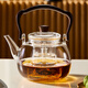 TEAHUE茶壺玻璃燒水壺煮茶壺玻璃壺泡茶壺電陶爐明火可加熱高硼硅玻璃壺