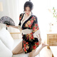 媚の火女家居服性感日式和服印花刺激高檔夫妻誘惑床上約會(huì )戰袍低胸睡袍