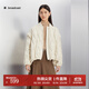 播倪妮同款羽絨服女24秋冬新款休閑寬松絎縫短款外套DDS1RD3004 W00荼白色 L