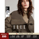 ELLE90鵝絨深棕色大翻領(lǐng)鵝絨服女2025冬裝新款小個(gè)子短款羽絨外套 深棕 M