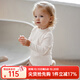 OAK FAMILY兒童半高領(lǐng)羊毛打底衣莫代爾棉男女童蓄熱保暖套頭上衣童裝t恤 奶白 90 cm