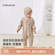 babylove嬰幼兒連體衣春秋款純棉毛織寶寶哈衣長(zhǎng)袖保暖新生兒居家爬服 麥田印象 90cm
