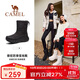 駱駝（CAMEL）冬季雪地靴女款厚底加絨保暖棉鞋防潑水短靴子F24C026613