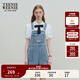Teenie Weenie小熊女裝春夏裝牛仔背帶短褲簡(jiǎn)約時(shí)尚休閑通勤連體褲 淺藍色 M (165)