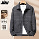 喬沃（JOW）【厚實(shí)保暖】短款羊毛呢子大衣男士冬季新款通勤翻領(lǐng)毛呢夾克外套